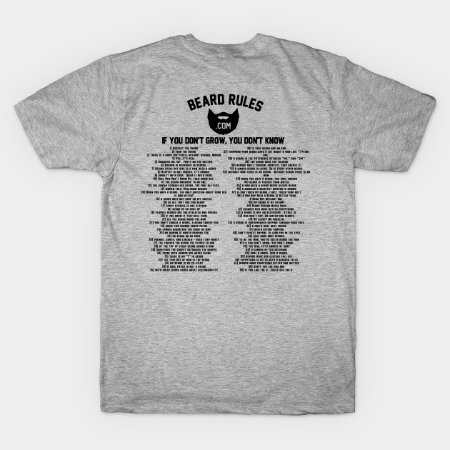 All of the Beard Rules by geekingoutfitters